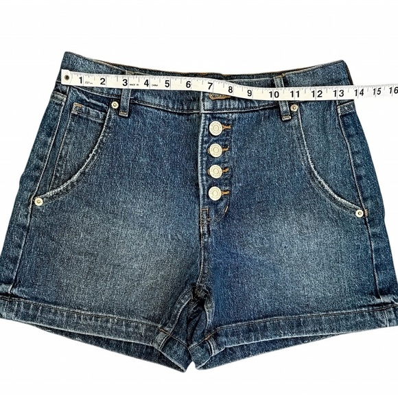 Banana Republic Denim Shorts Women’s Size 26/2 Blue High Rise Button Fly Denim - Picture 5 of 7